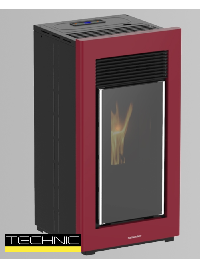 STUFA A PELLET AUTOPULLENTE SCHUSTER ITALIA - ZANTE 11 KW 5S
