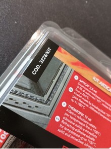 Kit guarnizione Diam.6mm professionale, resistente fino a 750° con adesivo