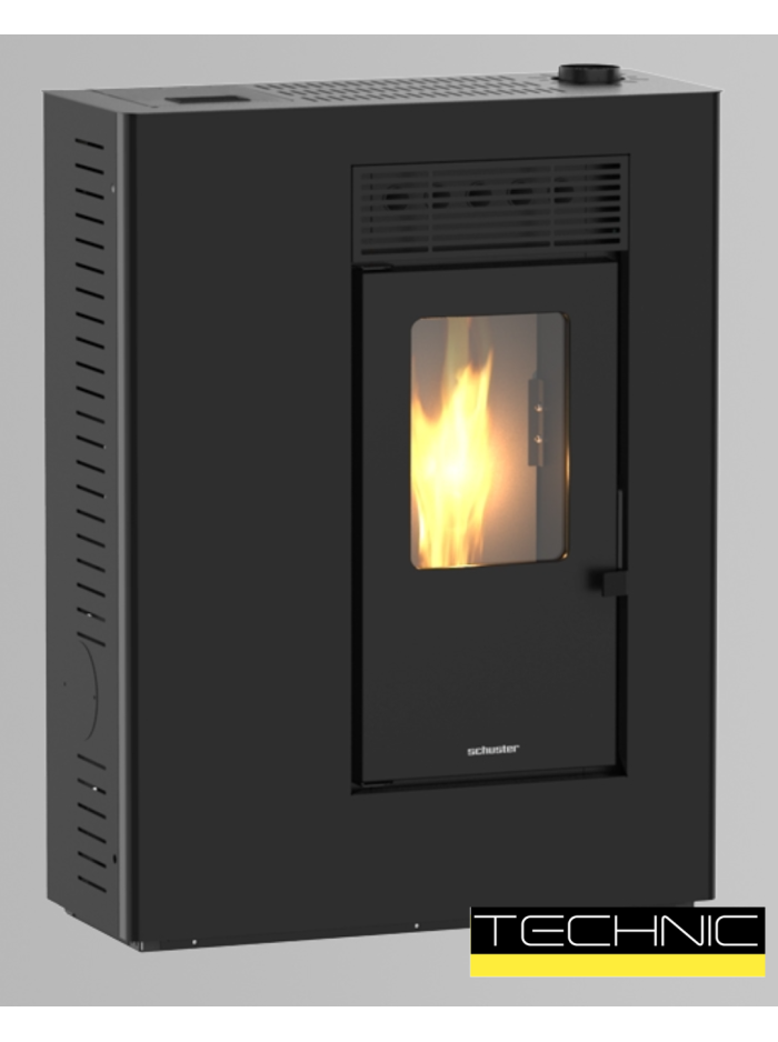STUFA A PELLET SLIM AUTOPULENTE SCHUSTER ITALIA - TIANA 10 KW CANALIZZATA 5S