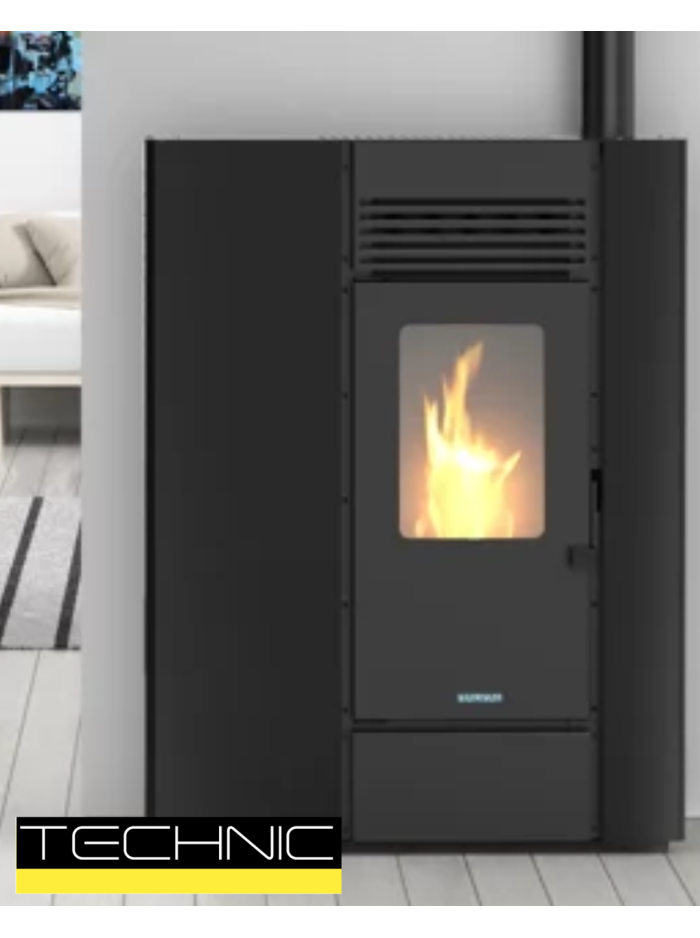 STUFA A PELLET SLIM ITALICAL - GENOVA 10 KW CANALIZZATA