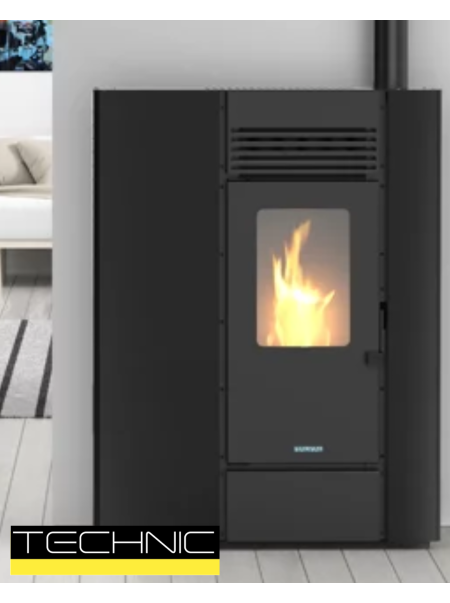 STUFA A PELLET SLIM ITALICAL - GENOVA 10 KW CANALIZZATA