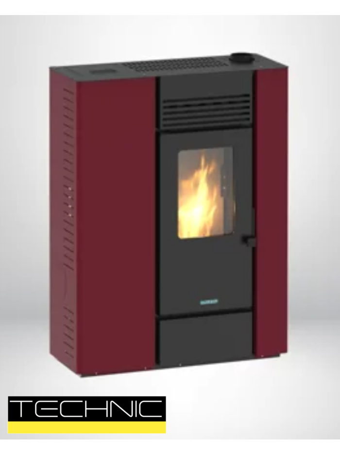 STUFA A PELLET SLIM ITALICAL - GENOVA 10 KW CANALIZZATA