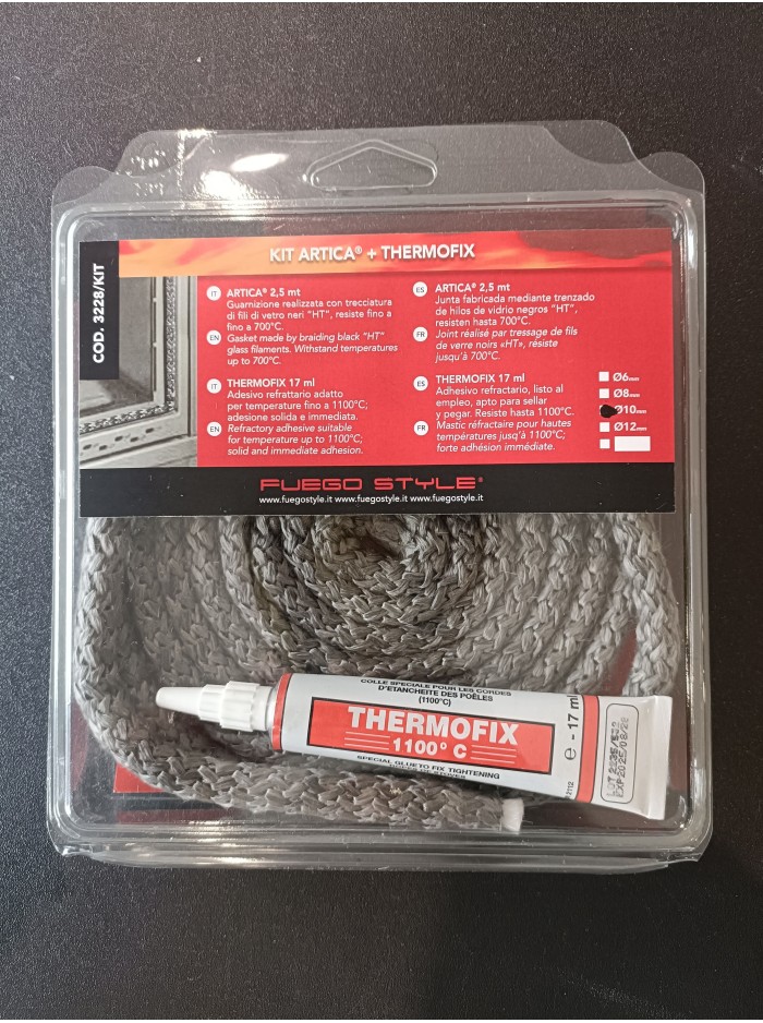 copy of copy of Kit guarnizione Diam.6mm professionale, resistente fino a 750° con adesivo