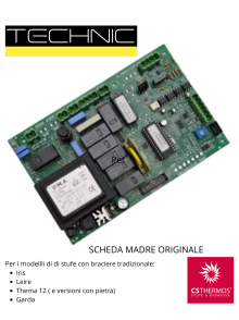 SCHEDA MADRE ELETTRONICA CS THERMOS X STUFE PELLET CON BRACIERE TRADIZIONALE
