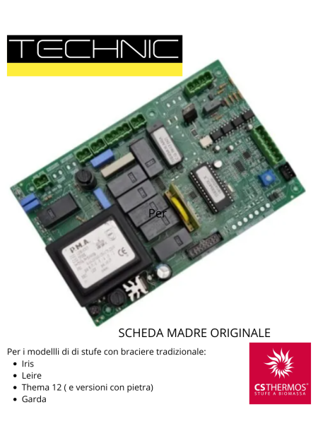 SCHEDA MADRE ELETTRONICA CS THERMOS X STUFE PELLET CON BRACIERE TRADIZIONALE