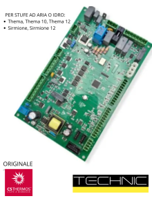 SCHEDA MADRE ELETTRONICA X TUTTE LE STUFE A PELLET BIOMASSA E IDRO CS THERMOS