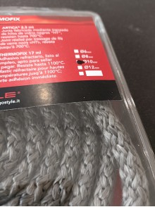 copy of copy of Kit guarnizione Diam.6mm professionale, resistente fino a 750° con adesivo